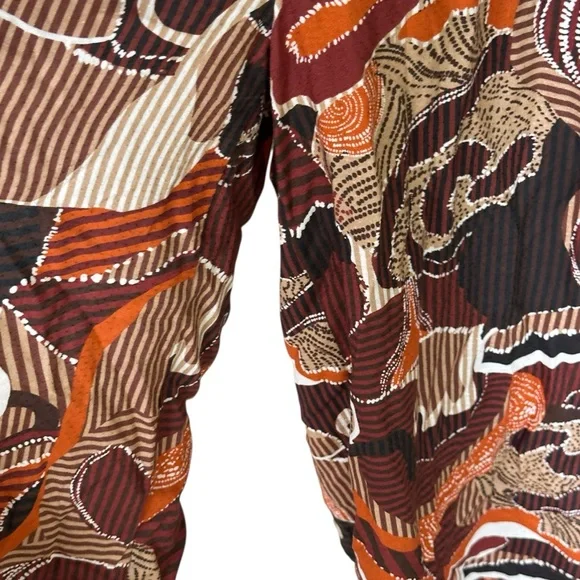 By Anthropologie Square-Neck Smocked cut out Multicolor Jumpsuit XS - Picture 9 of 14